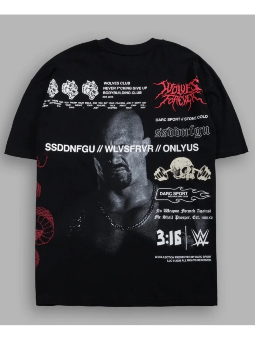 Darc Sport Stone Cold Steve Austin 3:16 black S tshirt